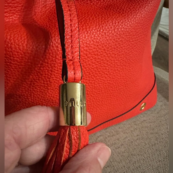 Milly Red Shoulder Bag with Tassel - Picture 3 of 11